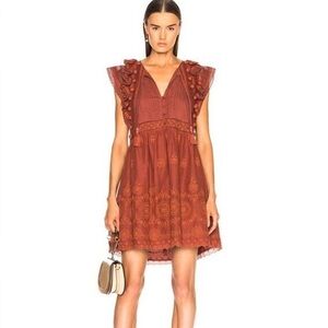 Sea NY Sophie Lace Tunic Dress- Clay, size 4
